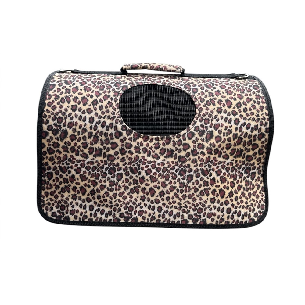 Leopard Print Pet Carrier Soft Side